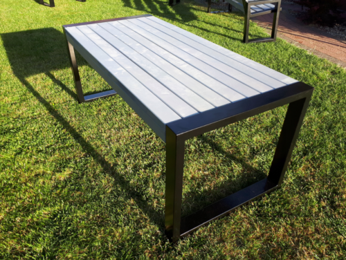 Zrzut ekranu z 2025-02-24 10-07-29 Meble ogrodowe 192 cm LOFT 03 nogi profil stalowy 60×40x2mm (stół + dwie ławki) (deski do własnego malowania)