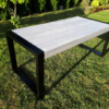 Zrzut ekranu z 2025-02-24 10-07-34 Meble ogrodowe 192 cm LOFT 03 nogi profil stalowy 60×40x2mm (stół + dwie ławki) (deski do własnego malowania)