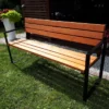 Ławka ogrodowa 150 cm LOFT 01 nogi profil stalowy 40×20x2mm (deski do własnego malowania)