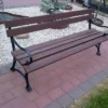 Ławka ogrodowa KRÓLEWSKA z podłokietnikiem nogi żeliwne 200 cm (deski do własnego malowania)