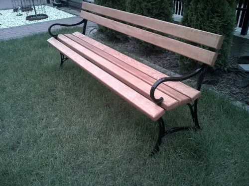 Ławka ogrodowa KRÓLEWSKA z podłokietnikiem nogi żeliwne 200 cm (deski do własnego malowania)