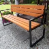 Ławka ogrodowa 150 cm LOFT 01 nogi profil stalowy 40×20x2mm (deski do własnego malowania)