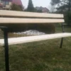 Ławka ogrodowa KLASYK 01 nogi profil stalowy 40x20 150 cm (deski do własnego malowania)
