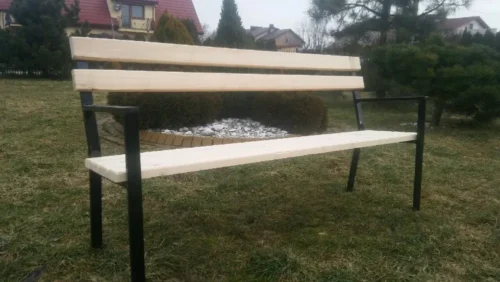 Ławka ogrodowa KLASYK 01 nogi profil stalowy 40x20 150 cm (deski do własnego malowania)