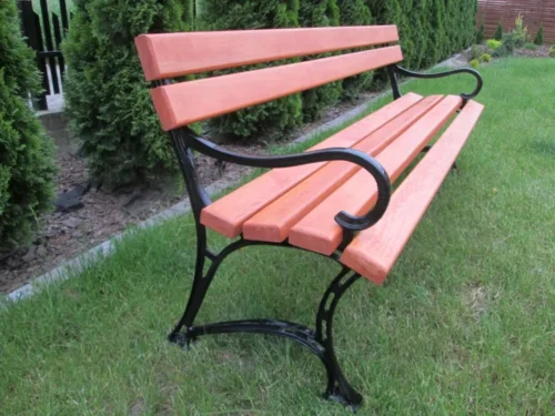 Ławka ogrodowa KRÓLEWSKA z podłokietnikiem nogi żeliwne 200 cm (deski do własnego malowania)