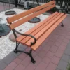 Ławka ogrodowa KRÓLEWSKA z podłokietnikiem nogi żeliwne 200 cm (deski do własnego malowania)