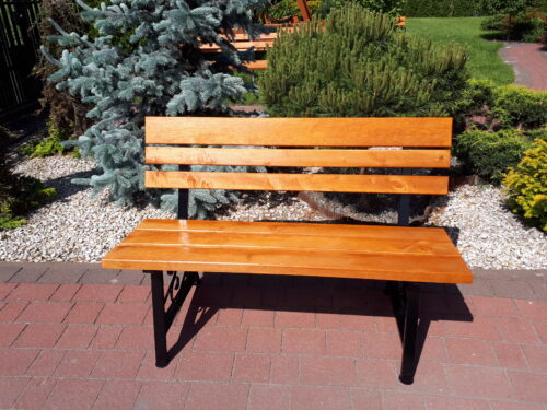 Ławka ogrodowa KLASYK 02 nogi profil stalowy 40x20 150 cm (deski do własnego malowania)