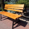 Ławka ogrodowa KLASYK 02 nogi profil stalowy 40x20 150 cm (deski do własnego malowania)