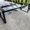 IMG20250407171418 Meble ogrodowe 262 cm LOFT 03 nogi profil stalowy 60×40x2mm wzmocniony (stół + dwie ławki) (deski do własnego malowania)