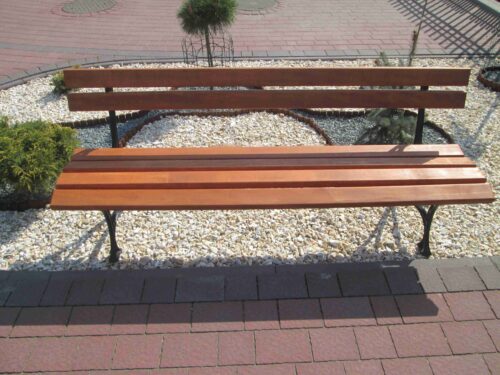 Ławka ogrodowa KRÓLEWSKA nogi żeliwne 250 cm