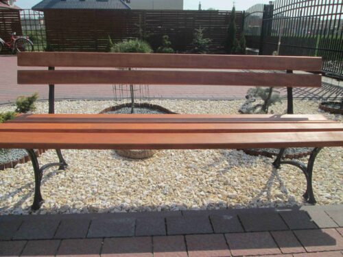 Ławka ogrodowa KRÓLEWSKA nogi żeliwne 250 cm