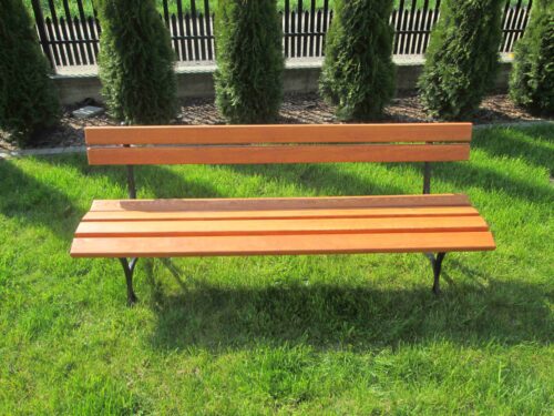 Ławka ogrodowa KRÓLEWSKA nogi żeliwne 250 cm