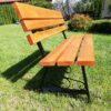 Ławka ogrodowa KLASYK 02 nogi profil stalowy 40x20 150 cm (deski do własnego malowania)
