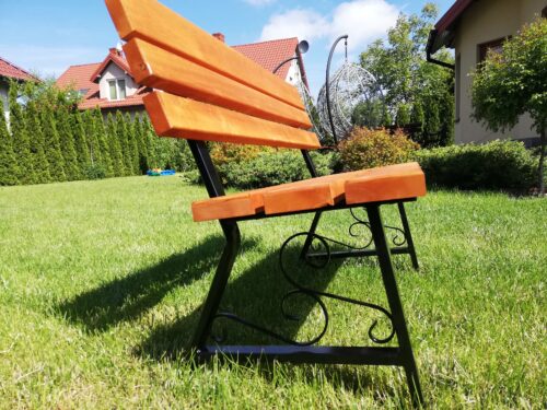 Ławka ogrodowa KLASYK 02 nogi profil stalowy 40x20 150 cm (deski do własnego malowania)