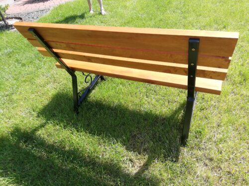 Ławka ogrodowa KLASYK 02 nogi profil stalowy 40x20 150 cm (deski do własnego malowania)
