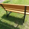 Ławka ogrodowa KLASYK 02 nogi profil stalowy 40x20 150 cm (deski do własnego malowania)