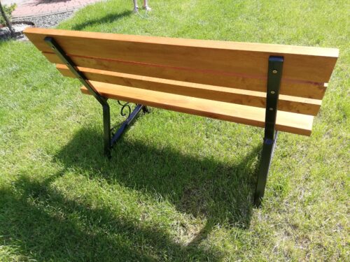 Ławka ogrodowa KLASYK 02 nogi profil stalowy 40x20 150 cm (deski do własnego malowania)