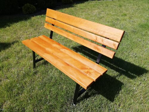 Ławka ogrodowa KLASYK 02 nogi profil stalowy 40x20 150 cm (deski do własnego malowania)