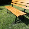 Ławka ogrodowa KLASYK 02 nogi profil stalowy 40x20 150 cm (deski do własnego malowania)
