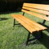 Ławka ogrodowa KLASYK 02 nogi profil stalowy 40x20 150 cm (deski do własnego malowania)